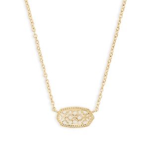 Kendra Scott Elisa Pendant Necklace Gold Filigree